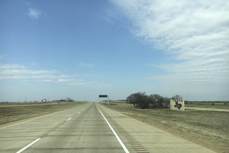 We komen Texas binnen, deze keer helemaal in het noorden